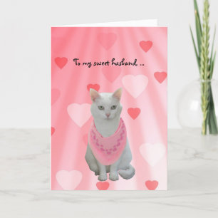 Funny Cats Valentine for Husband Feiertagskarte