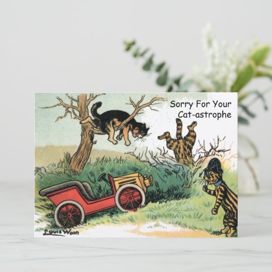 Funny Cats von Louis Wain erhalten Well Card Templ (Stehend Vorderseite)