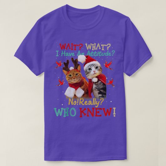 Funny Cats Weihnachten Frohe Weihnachtsgeschenke M T-Shirt (Design vorne)