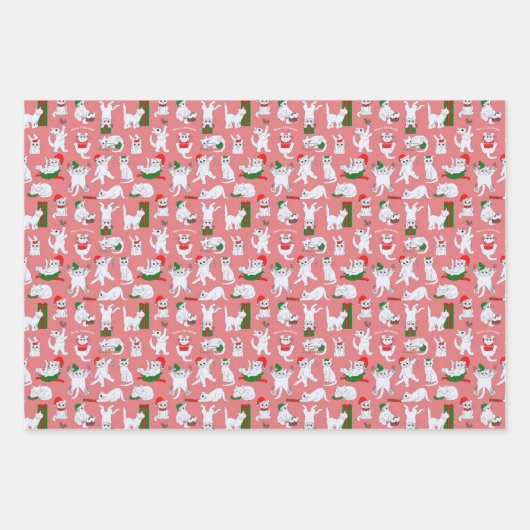Funny Cats Weihnachten Geschenkpapier Set (Vorderseite 2)