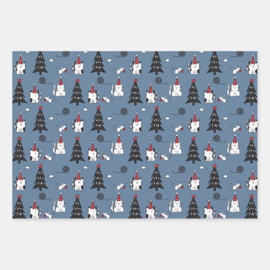 Funny Cats Weihnachten Geschenkpapier Set (Vorderseite 3)