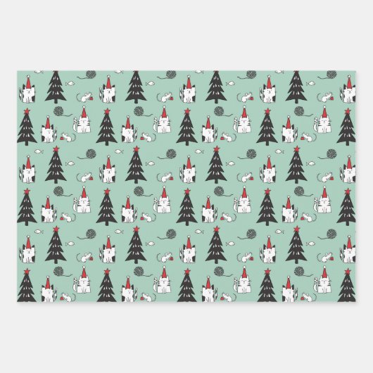 Funny Cats Weihnachten Geschenkpapier Set (Vorderseite 2)