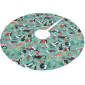 Funny Cats Weihnachts-Strümpfe Polyester Weihnachtsbaumdecke (Schrägansicht)