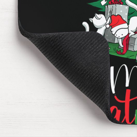 Funny Cats Weihnachtsbaum Merry Catmess Cat Lover Mousepad (Ecke)