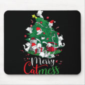 Funny Cats Weihnachtsbaum Merry Catmess Cat Lover Mousepad (Vorne)