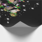 Funny Cats Weihnachtsbaum T-Shirt Dekor Geschenkpapier (Ecke)