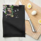 Funny Cats Weihnachtsbaum T-Shirt Dekor Geschirrtuch (Viertel Falte)