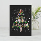 Funny Cats Weihnachtsbaum T-Shirt Dekoration Gesch Einladung (Stehend Vorderseite)