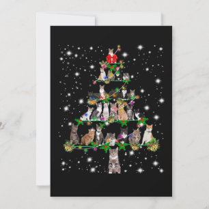 Funny Cats Weihnachtsbaum T-Shirt Dekoration Gesch Einladung