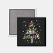 Funny Cats Weihnachtsbaum T-Shirt Dekoration Gesch Magnet (Vorderseite/Rückseite)