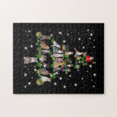 Funny Cats Weihnachtsbaum T-Shirt Dekoration Gesch Puzzle (Horizontal)