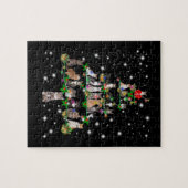 Funny Cats Weihnachtsbaum T-Shirt Dekoration Gesch Puzzle (Horizontal)