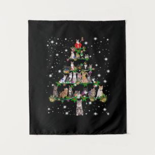 Funny Cats Weihnachtsbaum T-Shirt Dekoration Gesch Wandteppich