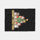 Funny Cats Weihnachtsbaum T-Shirt Meowy Xmas Kinde Fleecedecke (Vorderseite (Horizontal))