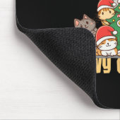 Funny Cats Weihnachtsbaum T-Shirt Meowy Xmas Kinde Mousepad (Ecke)