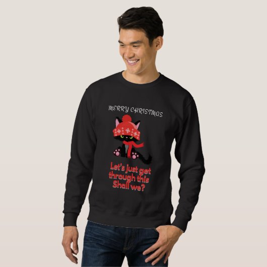 Funny Cats, Weihnachtspulli, niedlich, Sweater, Sweatshirt (Vorne ganz)