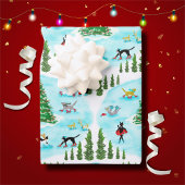 Funny Cats Winter Wonderland Urlaub Geschenkpapier Set