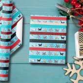Funny Cats Winter Wonderland Urlaub Geschenkpapier Set