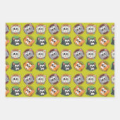 Funny Cats Wrapping Paper Set 3 Geschenkpapier Set (Vorderseite 3)