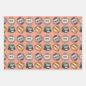 Funny Cats Wrapping Paper Set 3 Geschenkpapier Set (Vorderseite 2)