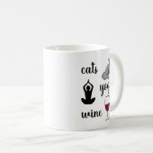 Funny Cats Yoga Kaffeetasse (VorderseiteRechts)