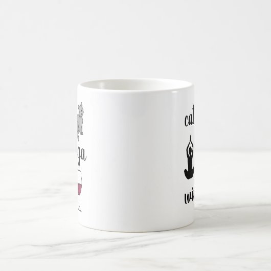 Funny Cats Yoga Kaffeetasse (Mittel)