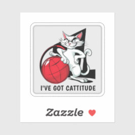 Funny Cattitude Cat Aufkleber
