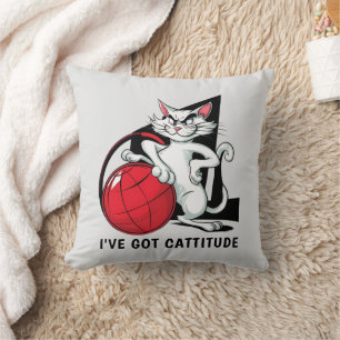Funny Cattitude Cat Kissen