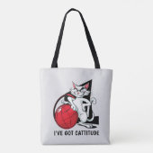 Funny Cattitude Cat Tasche (Rückseite)