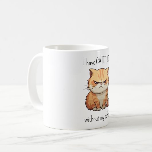 Funny Cattitude Kaffeetasse (Vorderseite Links)