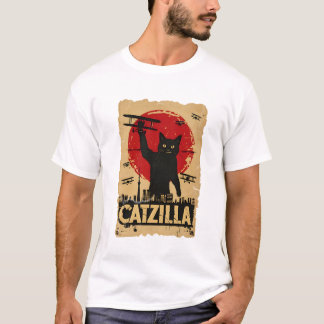 Funny Catzilla Cat, Cat Parody T-Shirt