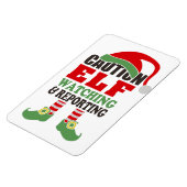 Funny Caution ELF BEGLEITEN Weihnachten Magnet (Linke Seite)