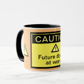 Funny Caution Future Doctor at Work Tasse (Vorderseite Links)