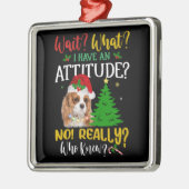 Funny Cavalier King Charles Spaniel Dog Ornament Aus Metall (Links)