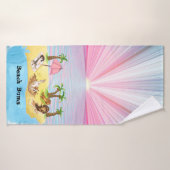 Funny Cavalier King Charles Spaniels am Strand Badehandtuch (Badehandtuch)