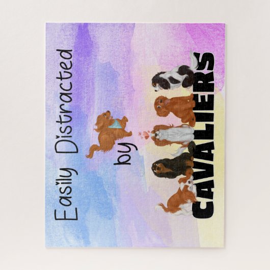 Funny Cavalier King Charles Spaniels Puzzle (Vertikal)