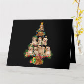 Funny Cavapoo Dog Merry Christmas Tree Cavapoo Lov Karte (Gelbe Blume)