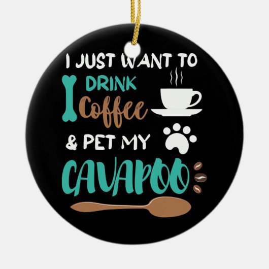 Funny Cavapoo Kaffee Cool Cavapoo Besitzer für Hun Keramik Ornament (Vorne)