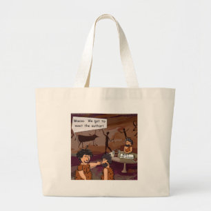 Funny Caveman Autor "Meet The Author" Jumbo Stoffbeutel