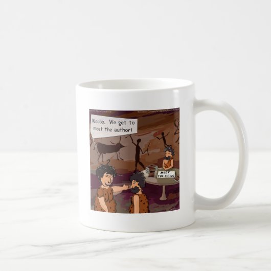 Funny Caveman Autor "Meet The Author" Kaffeetasse (Rechts)