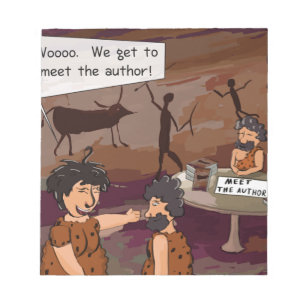 Funny Caveman Autor "Meet The Author" Notizblock