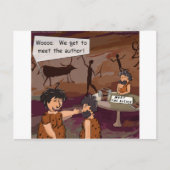 Funny Caveman Autor "Meet The Author" Postkarte (Vorderseite)