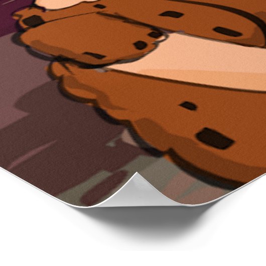 Funny Caveman Autor Poster (Ecke)