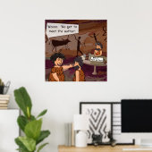 Funny Caveman Autor Poster (Heimbüro)