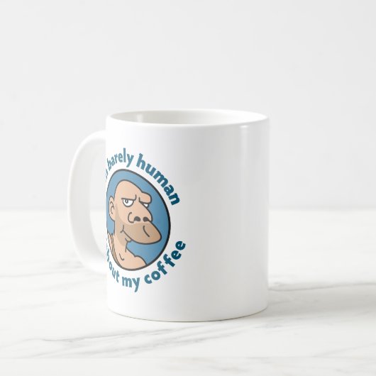 Funny Caveman Kaffeetasse (Vorderseite Links)