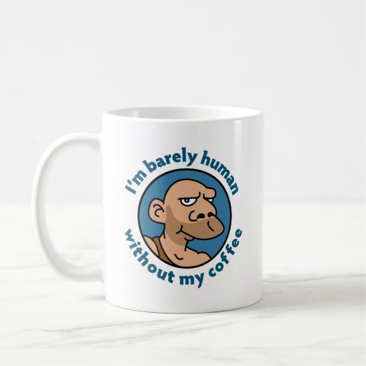 Funny Caveman Kaffeetasse (Links)