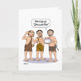 Funny Cavemen Birthday Card Karte