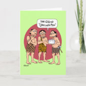 Funny Cavemen Birthday Karte (Vorderseite)