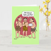 Funny Cavemen Birthday Karte (Gelbe Blume)