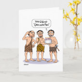 Funny Cavemen Geburtstag Karte (Gelbe Blume)